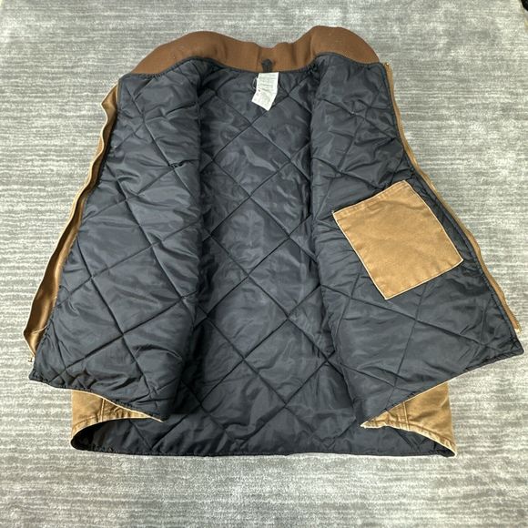 CARHARTT V02 Duck Canvas Vest Quilt Lined Brown Vintage USA Made Size 4XL - Picture 5 of 9